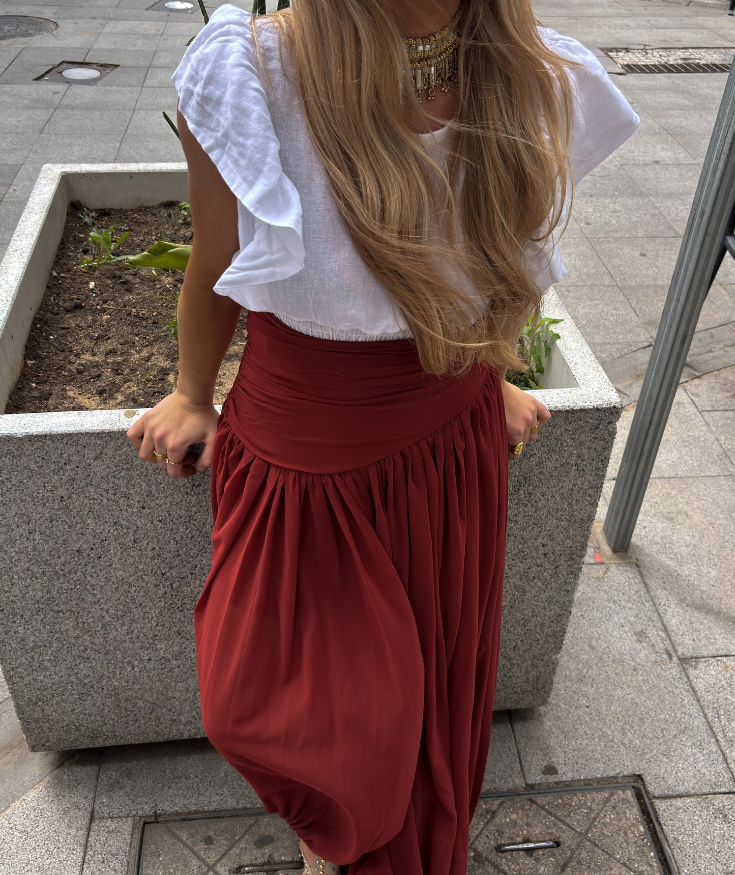 Pantalon bombacho gasa