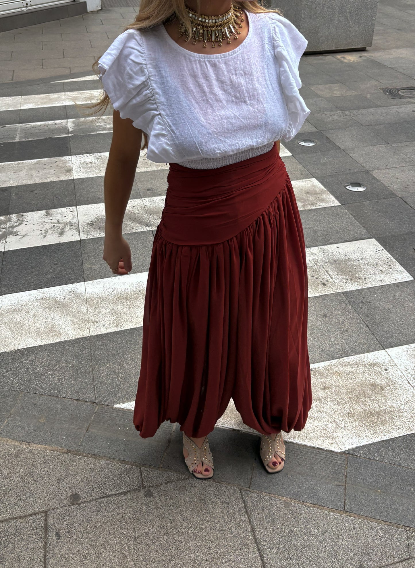Pantalon bombacho gasa
