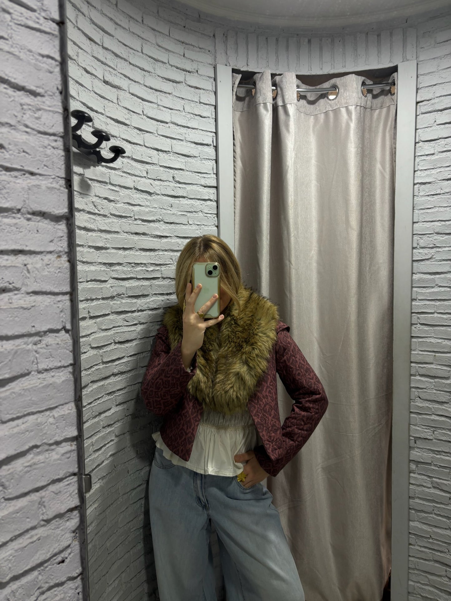 Chaqueta estampada acolchada