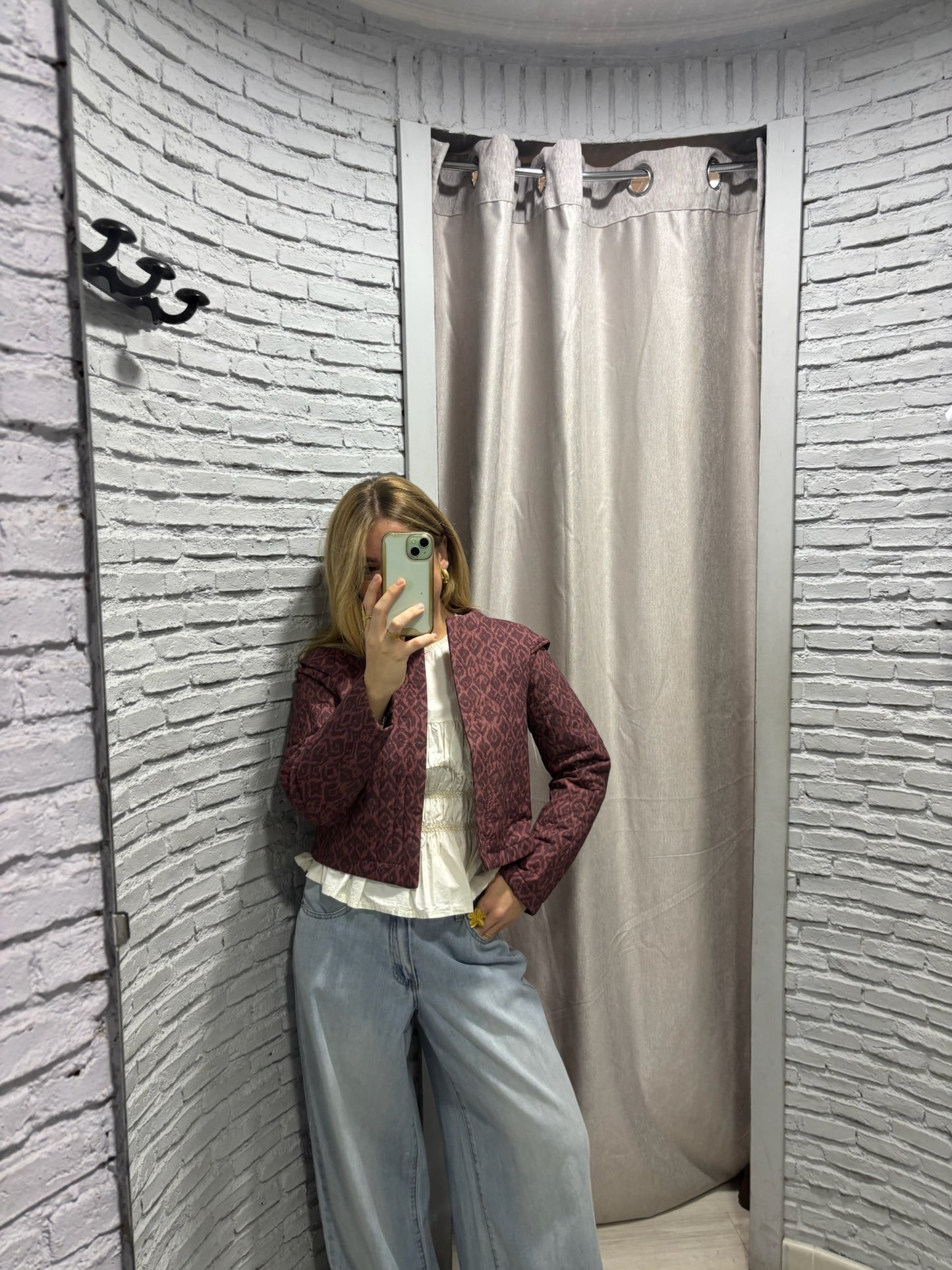 Chaqueta estampada acolchada
