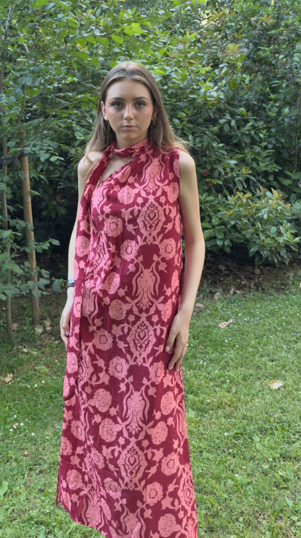Vestido asimétrico lazo