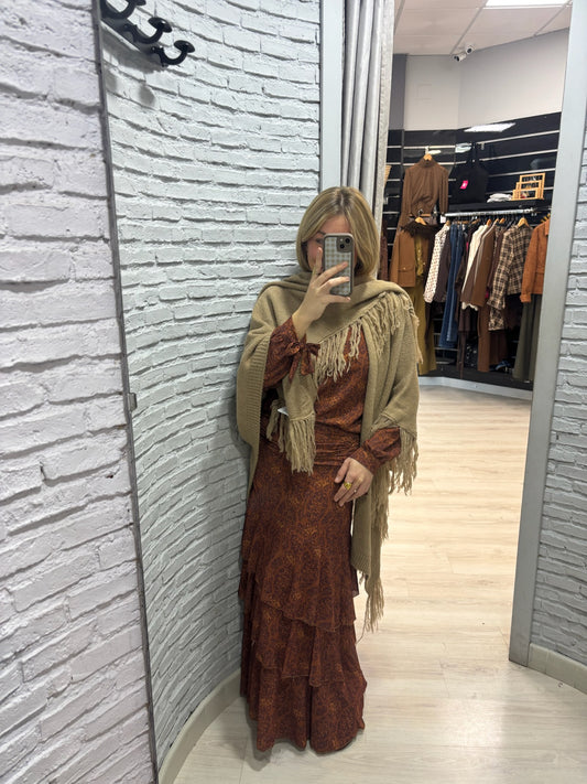 Poncho flecos
