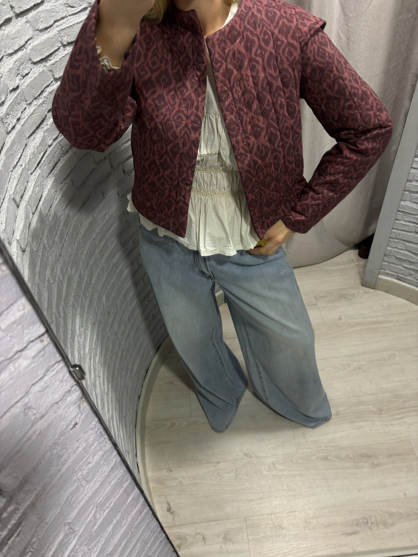 Chaqueta estampada acolchada
