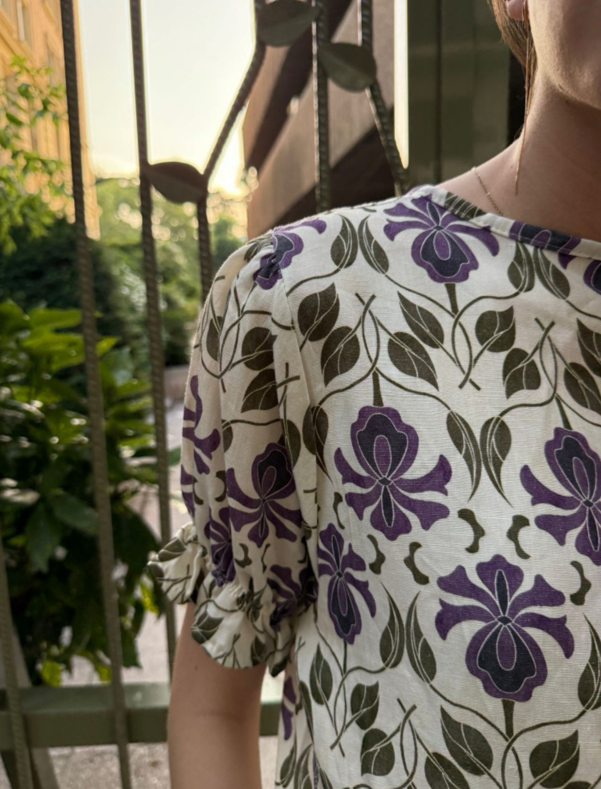 Vestido manga abullonada