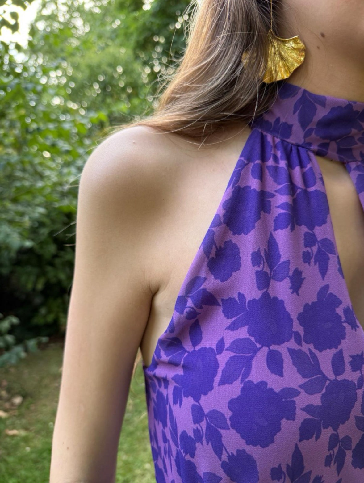 Vestido halter Flores