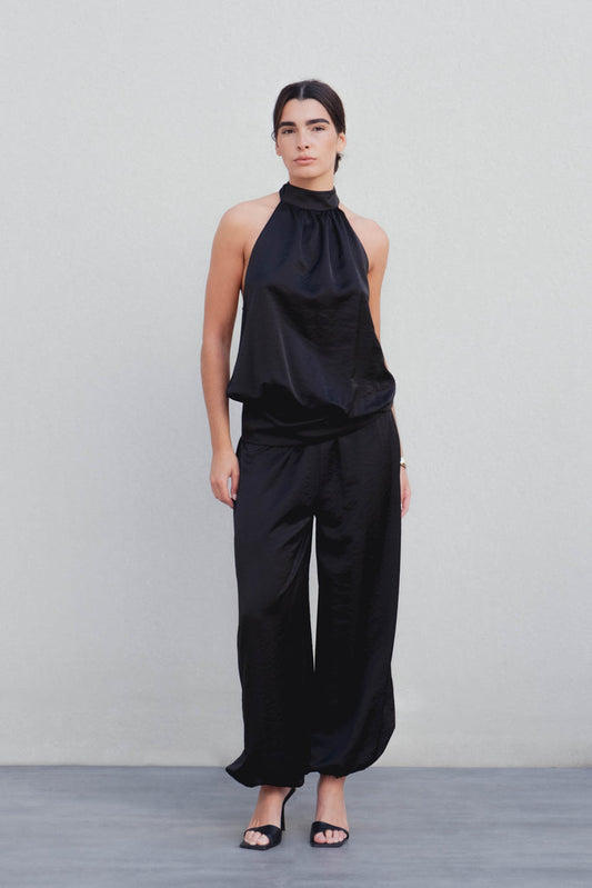 Pantalón bombacho satinado