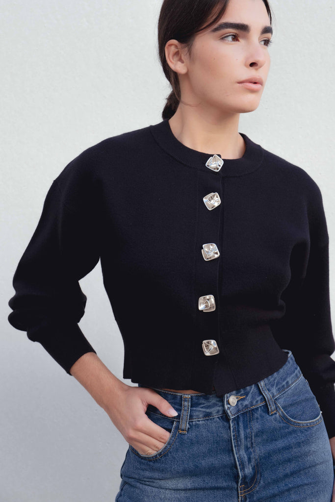 Chaqueta punto botones